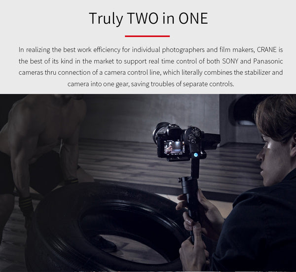 Zhiyun Crane Gimbal 3-Axis for Mirrorless/ DSLR